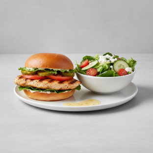 The Classic Sandwich with a Side Salad