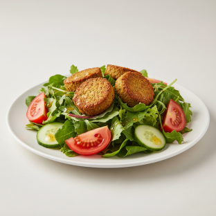 NO CHEESE Garden Salad with Falafel