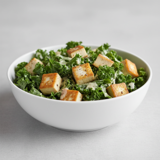 Kale Caesar Salad with Tofu