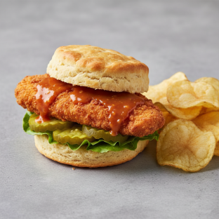 Buffalo Sandwich with Homemade Potato Chips