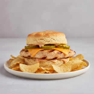 Rancher Sandwich with Homemade Potato Chips