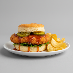 Sweet Chili Biscuit with Housemade Potato Chips