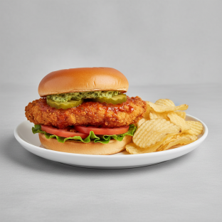 Nashville Hot Sandwich with Housemade Potato Chips