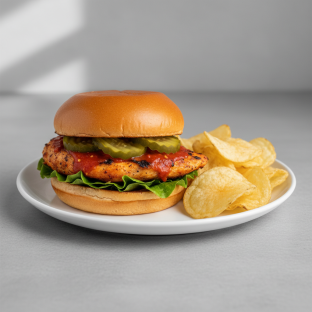 Austin Heat Sandwich with Homemade Potato Chips