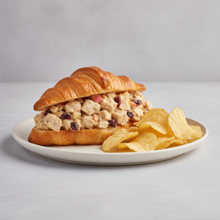 Chicken Salad Sandwich with Homemade Potato Chips