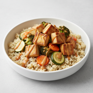 Peanut Butter Honey Tofu with Quinoa Peanut Butter Honey Tofu with Quinoa