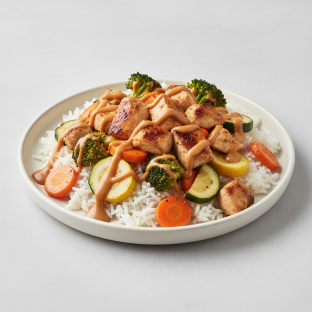 Peanut Butter Honey Chicken with Rice Peanut Butter Honey Chicken with Rice