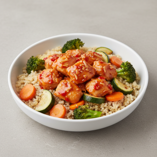 Sweet Chili-Ginger Chicken with Quinoa Sweet Chili-Ginger Chicken with Quinoa