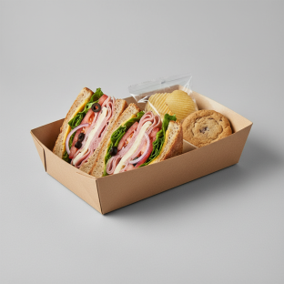 Ham and Cheese Sandwich Box with Chips and Cookie