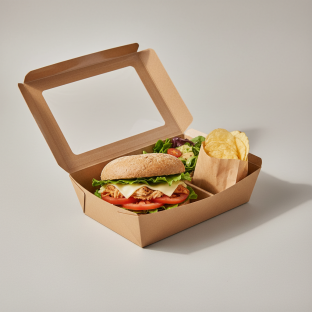 Gluten Free Small Roasted Chicken and Provolone Sandwich Box with Side Salad and Chips