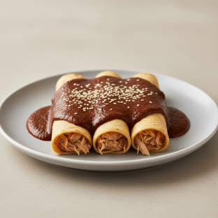 Mole Chicken Enchiladas