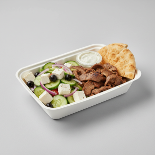 Deluxe Greek Salad with Gyro Boxed Meal (NO Tomatoes) Deluxe Greek Salad with Gyro Boxed Meal (NO Tomatoes)