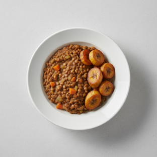 Stew Lentils and Plantains