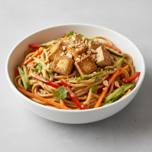 Cold Sesame Noodles with Tofu