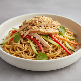 Cold Sesame Noodles with Chicken