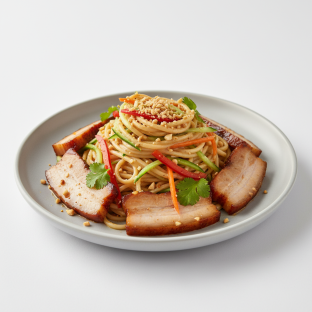Cold Sesame Noodles with Pork Belly