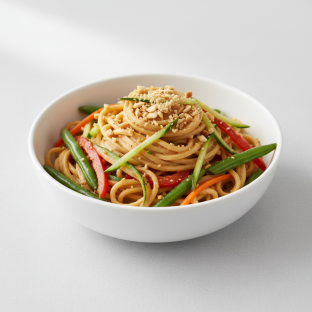 Cold Sesame Noodles with Green Beans