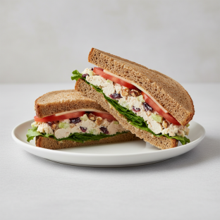 Chicken Salad Berries and Nuts Sandwich