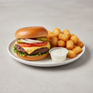 Cheeseburger & Tots Meal [Large]