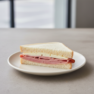 No. 3 Ham and Provolone on White