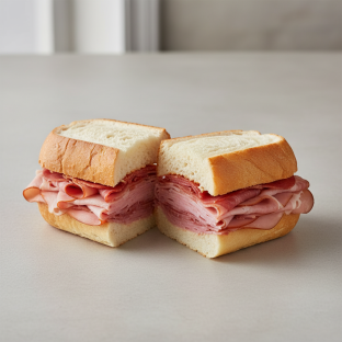 No. 5 The Super Sub on White (no provolone)