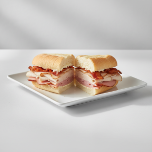 No. 8 Club Sub on White (no provolone)