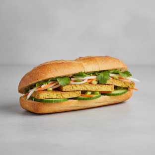 (No Jalapeno) Vegan Lemongrass Tofu Banh Mi