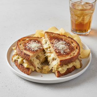 Artichoke and Burrata Melt Sandwich