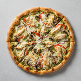 Pesto Chicken Thin Crust Pizza
