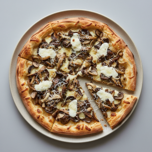 Wild Mushroom & Truffle Oil Thin Crust Pizza