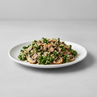 Quinoa with Mushrooms and Kale