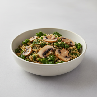 Quinoa with Mushrooms and Kale