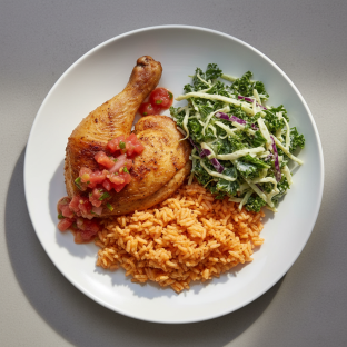 2 Piece Chicken Combo with Kale Slaw and House Salsa (Allergen Free) 2 Piece Chicken Combo with Kale Slaw and House Salsa (Allergen Free)