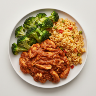 Chicken Tinga with Broccoli and Spicy Wild Sauce Chicken Tinga with Broccoli and Spicy Wild Sauce