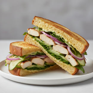 Lemon Garlic Chicken Texas Toast Sandwich (NO tomatoes)