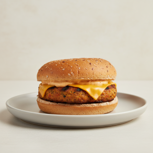 Veggie Whole Wheat Burger (NO tomatoes)