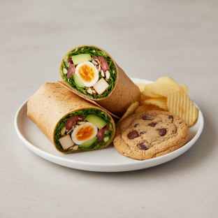 California Cobb Wrap with Chips and Cookie