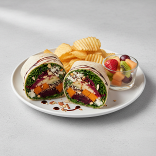 Earth Bowl Wrap with Chips and Fruit