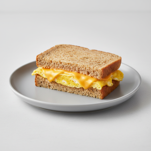 Egg and Cheese Gluten Free Bread Sandwich