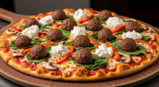 Meatball Thin Crust Pizza