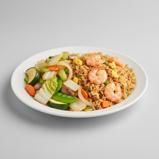 Shrimp Fried Rice with Mixed Vegetables