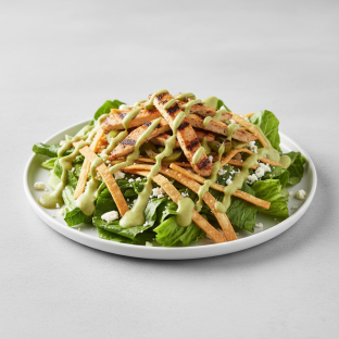 Mexican Cesar Salad with Chicken Fajitas