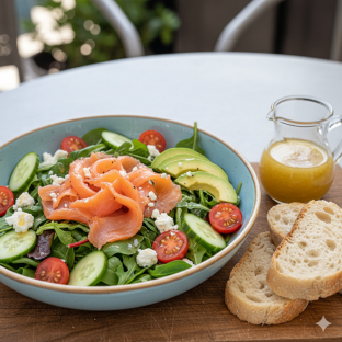 Smoked Salmon Bowl with Sourdough Bread