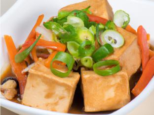 Gluten Free Vegan Teriyaki Tofu with Steamed Vegetables
