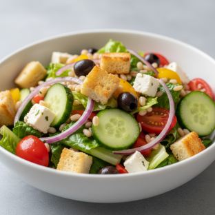 Greek Style Pearl Barley Salad with Tofu Greek Style Pearl Barley Salad with Tofu