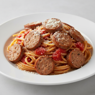 Spaghetti Marinara With Sausage Spaghetti Marinara With Sausage