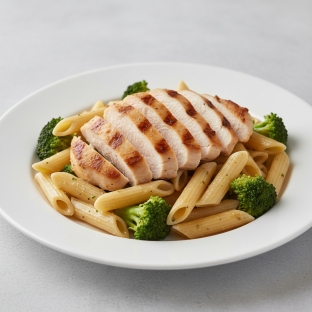 Penne, Broccoli and Breaded Chicken Cutlet Penne, Broccoli and Breaded Chicken Cutlet