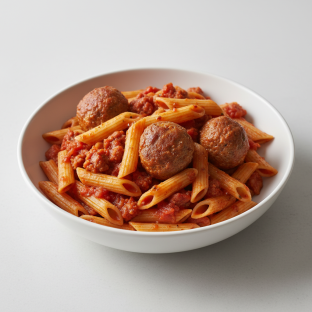 Gluten Free Penne with Sausage (Marinara with Meat) Gluten Free Penne with Sausage (Marinara with Meat)