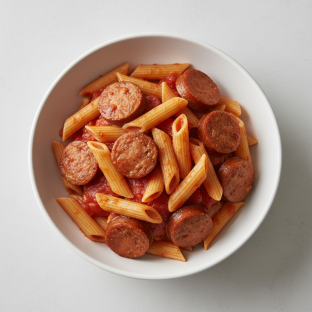 Gluten Free Penne with Sausage (Marinara without Meat) Gluten Free Penne with Sausage (Marinara without Meat)