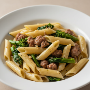 Gluten Free Broccoli Rabe, Sausage and Penne Gluten Free Broccoli Rabe, Sausage and Penne